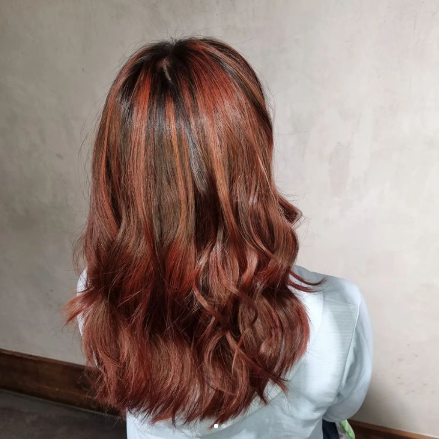 Red + Strawberry Blonde Ombre