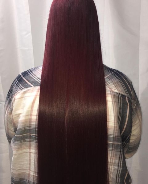 burgandy hair colour