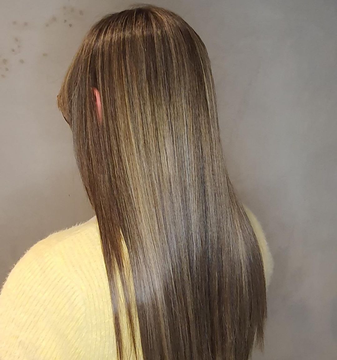 Straight hair curtain fringe